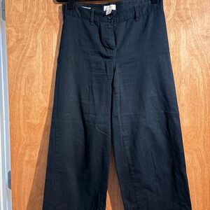 LOFT wide leg 3/4 pants in black